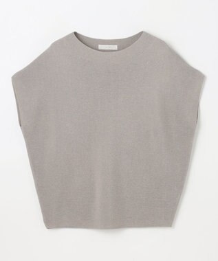 ANY 【新色追加/14色展開】アクリルガーターフレンチスリーブニット グレージュ×ラメ