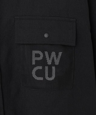 PW CIRCULUS 【UV遮蔽率97.8% / 軽量のDotAir / 高通気 / 軽撥水】【MEN】メッシュポケットシャツ ゴルフ ブラック系