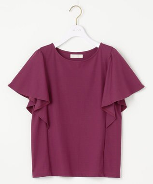 ANY SIS 【洗える】フリルスリーブ カットソー プラム