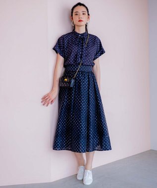 組曲 S 【セットアップ対応可】モノグラムプリントフレアスカート ブラック系5