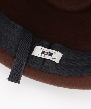 JOSEPH ABBOUD 【サイズ調整可】フェルトハット ダークブラウン系