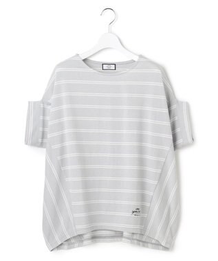 J.PRESS YORK STREET 【WOMEN】バンザイスリーブ ボーダーTシャツ サックスブルー系1