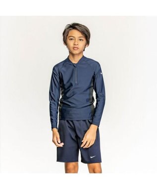 San-ai Resort（三愛水着楽園） 【UNISEX】【NIKE】ナイキ ロングスリーブ セットアップ水着 ネイビー