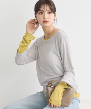 earth music&ecology レイヤードシアープルオーバー Light Gray