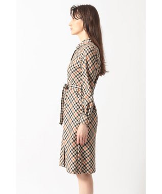 DAKS ハウスチェック バイアスシャツワンピース ハウスチェック