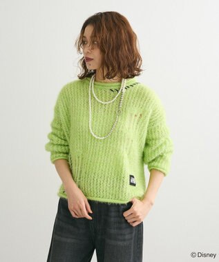 Green Parks ナイトメア／ラメメッシュニットプルオーバー Green