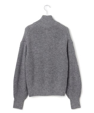 23区 L 【洗える】スパンコールバルキー ダブルジップ ニットブルゾン グレー系