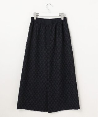 自由区 L 【セットアップ対応】ワッシャーカットジャカード スカート ミッドナイト