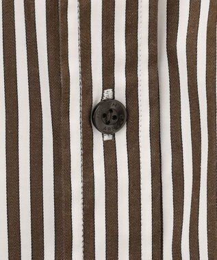 JOSEPH ABBOUD オーガニックコットンロンドンストライプ シャツ ブラウン系1