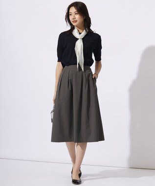 J.PRESS LADIES 【洗える】BASIC HT-COTTON クルーネック ニット ネイビー系