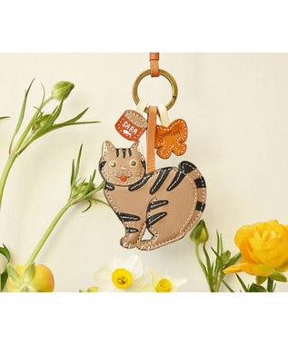 ☆サバトラ・猫・リボン・ジャンピング猫・チャーム☆ ☆サバトラ・猫・リボン・ジャンピング猫・チャーム☆