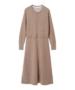 DAKS メリノウールニットワンピース ベージュ