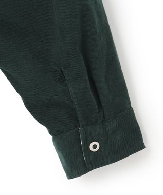 J.PRESS MEN バンドカラーリバーシブル シャツ ダークグリーン系