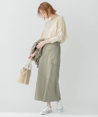 23区 【洗える】テンセルストレッチ ドルマン ニット ベージュ系