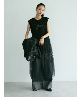 CRAFT STANDARD BOUTIQUE チュールジレワンピース Gray