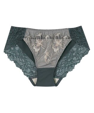 AMPHI ショーツ 【ふわふわブラ】 BYJ380とペア アウターにひびきにくい(裾) PYJ180 アンフィ／ワコール グリーン