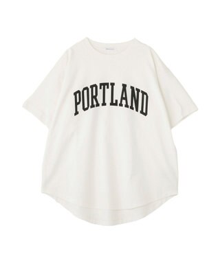 AMERICAN HOLIC PORTLAND裾ラウンドTシャツ Off White