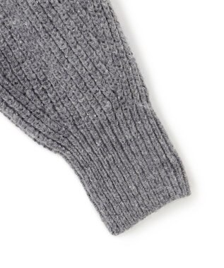 23区 L 【洗える】スパンコールバルキー ダブルジップ ニットブルゾン グレー系