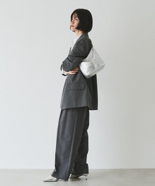 russet ソフトレザーシンプルショルダーバッグ【silver】(CE-1462) Silver