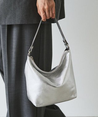 russet ソフトレザーシンプルショルダーバッグ【silver】(CE-1462) Silver