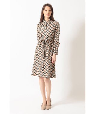 DAKS ハウスチェック バイアスシャツワンピース ハウスチェック