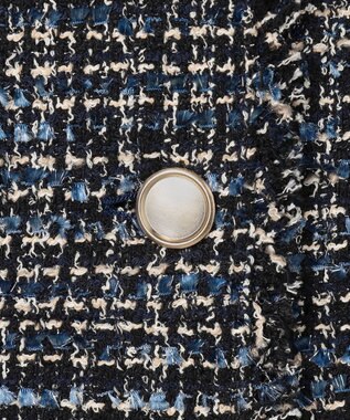 23区 【先行予約】GIOLICAツイード フォルム ジレ ネイビーミックス