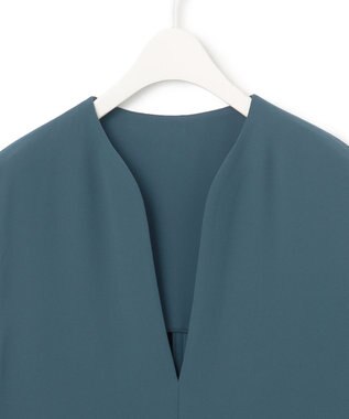 ICB L 【WEB限定カラーあり・洗える】 ライトダブルクロス べスト ダルブルー系