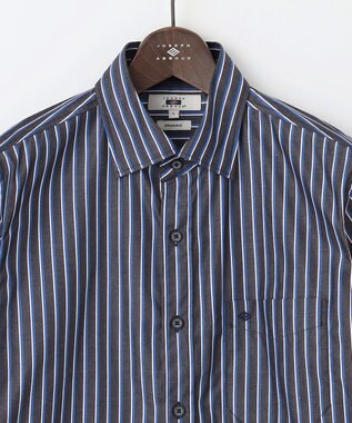 JOSEPH ABBOUD 【オーガニックコットン使用】オー ガニックコットンカラーストライプシャツ ネイビー系1