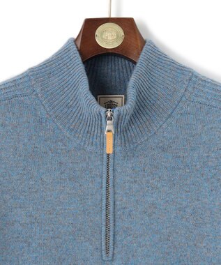 J.PRESS MEN 【KING SIZE】【Cash Lamb’s Wool】ハーフジップニット ブルー系
