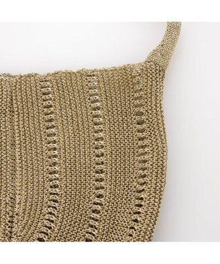 UNBILLION カシュカシュ cachecache / ラメ糸ラウンドセミショルダー ゴールド