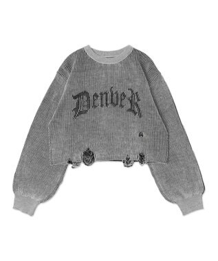 WEGO ダメージショートニットPO ホワイト