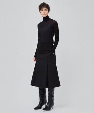 BEIGE， 【ロングセラー】SORE / シアーコットンハイネックカットソー Black