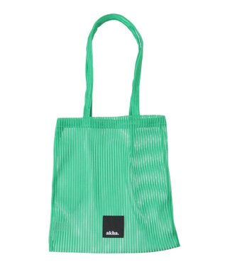 CRAFT STANDARD BOUTIQUE akha.ストライプメッシュトートバッグ Green