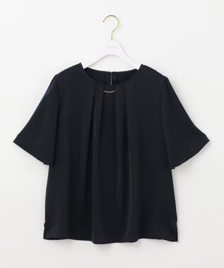 ANY SIS 【洗える】TOROMIブラウス ネイビー