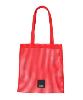 CRAFT STANDARD BOUTIQUE akha.ストライプメッシュトートバッグ Red
