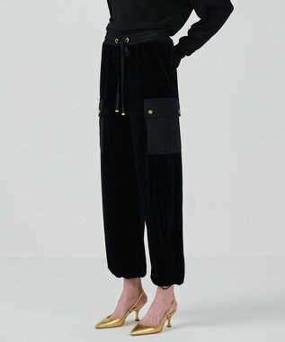 GRACE CONTINENTAL トリアセベロアパンツ ブラック