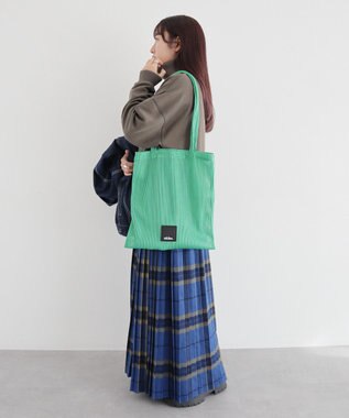 CRAFT STANDARD BOUTIQUE akha.ストライプメッシュトートバッグ Green
