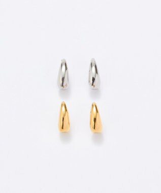 Phoebe 【金属アレルギー対応】ドロップハーフフープミニピアス　シルバー/サージカルステンレス シルバー