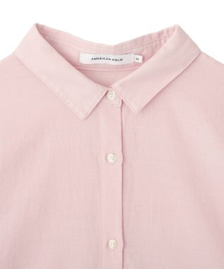 AMERICAN HOLIC ガーメントウォッシュアソートギャザーシャツ Pink