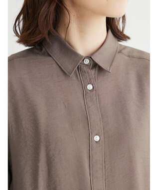 Green Parks レギュラー前後差シアーシャツ Brown