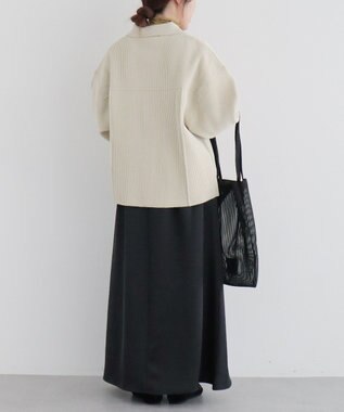 CRAFT STANDARD BOUTIQUE akha.ストライプメッシュトートバッグ Black