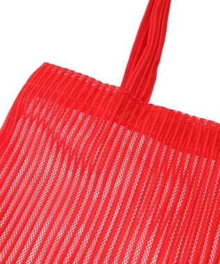CRAFT STANDARD BOUTIQUE akha.ストライプメッシュトートバッグ Red