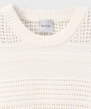 Paul Smith ミックスパターン クルーネックニット ホワイト