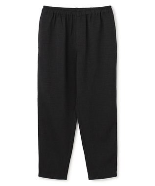 UNFILO MENS リネンライク イージーテーパード ブラック