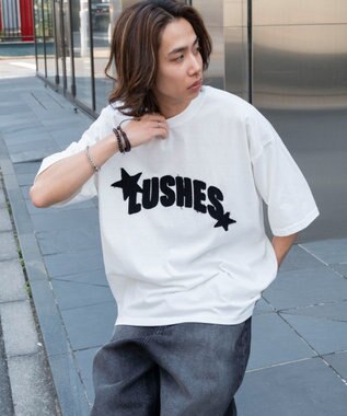 WEGO ダメージアップリケグラフィックT（SS） ホワイト