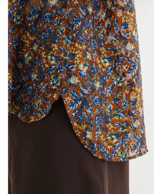 Green Parks 柄開襟シャツ Brown