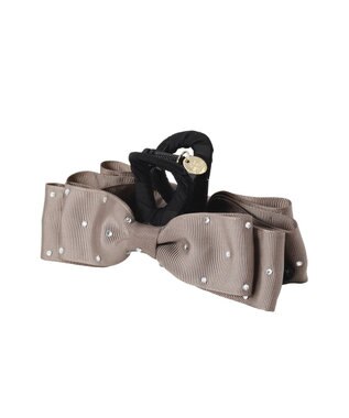 Maison de FLEUR ビジューグログランリボンバンスクリップ Brown