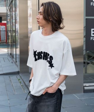 WEGO ダメージアップリケグラフィックT（SS） ホワイト