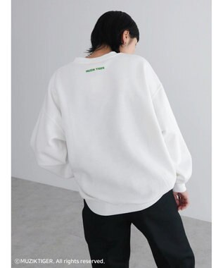 Green Parks ムジークタイガー／裏起毛プリントプルオーバー White