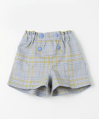 組曲 KIDS 【110-140㎝】Chocolat de check キュロット ブルー×グレー系4